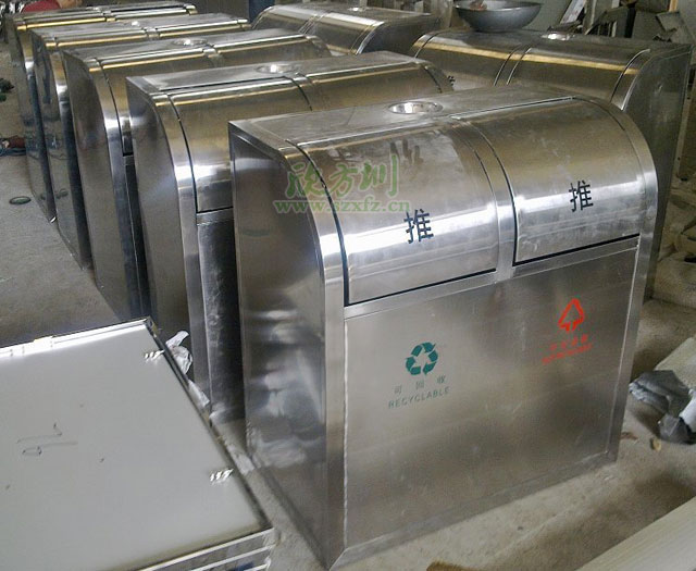 不銹鋼環保分類垃圾桶廠家生產圖