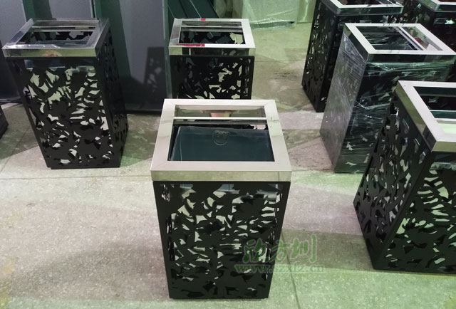 金屬鏤空?qǐng)D案戶(hù)外垃圾桶廠家生產(chǎn)圖